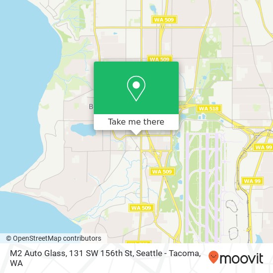 Mapa de M2 Auto Glass, 131 SW 156th St