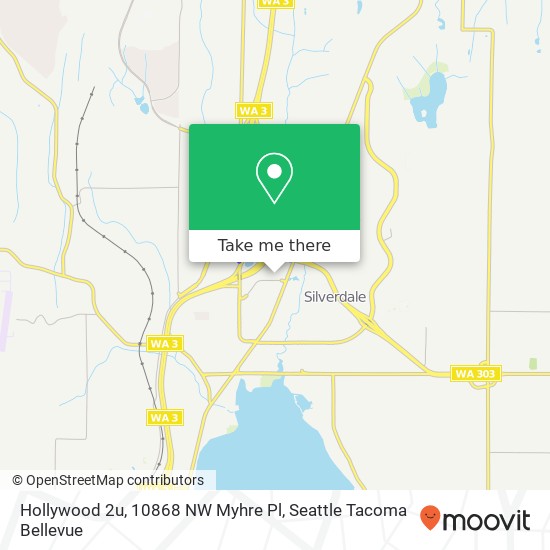 Mapa de Hollywood 2u, 10868 NW Myhre Pl