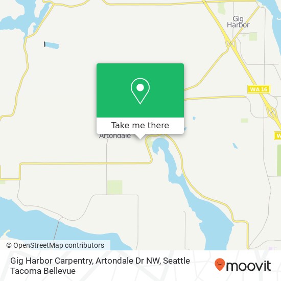 Gig Harbor Carpentry, Artondale Dr NW map