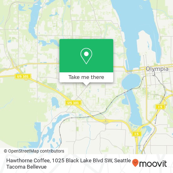 Mapa de Hawthorne Coffee, 1025 Black Lake Blvd SW