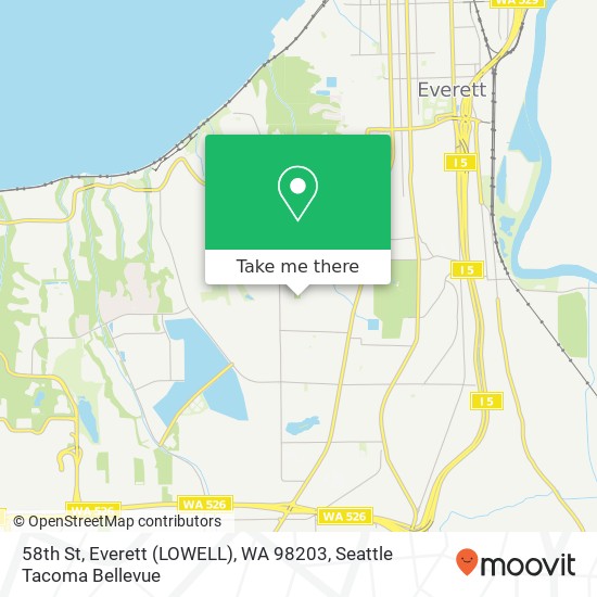 Mapa de 58th St, Everett (LOWELL), WA 98203