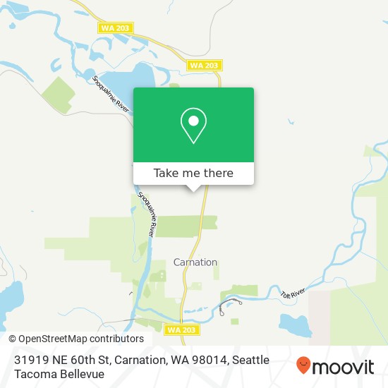 Mapa de 31919 NE 60th St, Carnation, WA 98014