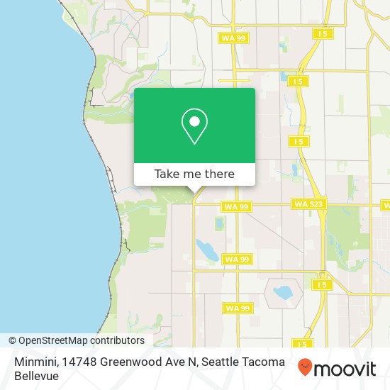Mapa de Minmini, 14748 Greenwood Ave N