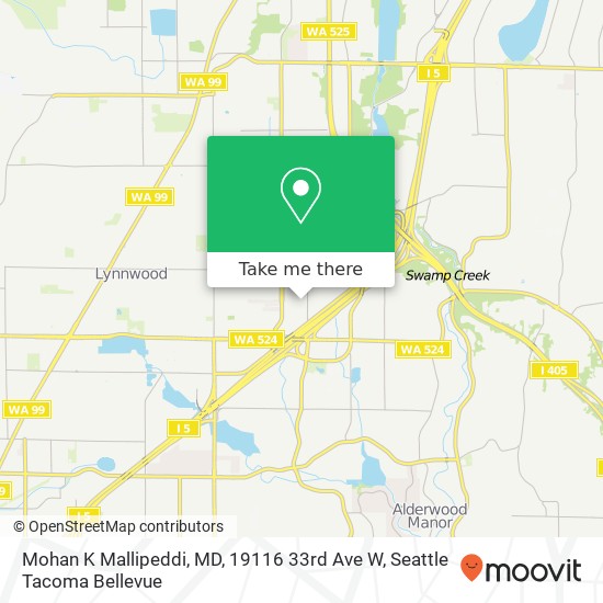 Mapa de Mohan K Mallipeddi, MD, 19116 33rd Ave W
