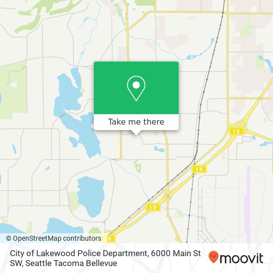 Mapa de City of Lakewood Police Department, 6000 Main St SW