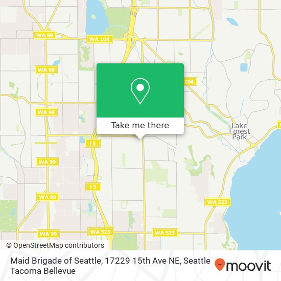 Maid Brigade of Seattle, 17229 15th Ave NE map