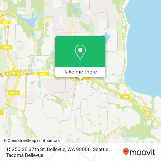 Mapa de 15250 SE 37th St, Bellevue, WA 98006