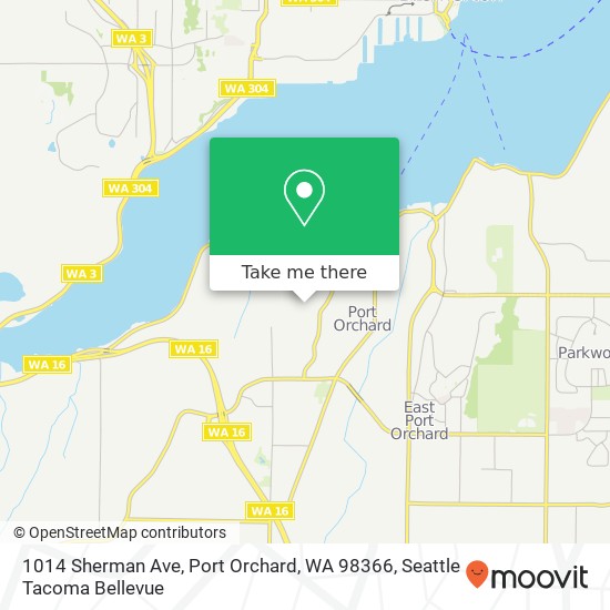 Mapa de 1014 Sherman Ave, Port Orchard, WA 98366