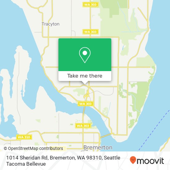 Mapa de 1014 Sheridan Rd, Bremerton, WA 98310