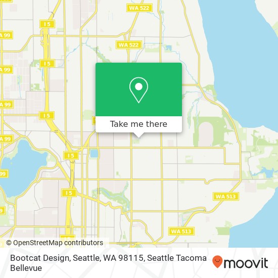 Mapa de Bootcat Design, Seattle, WA 98115