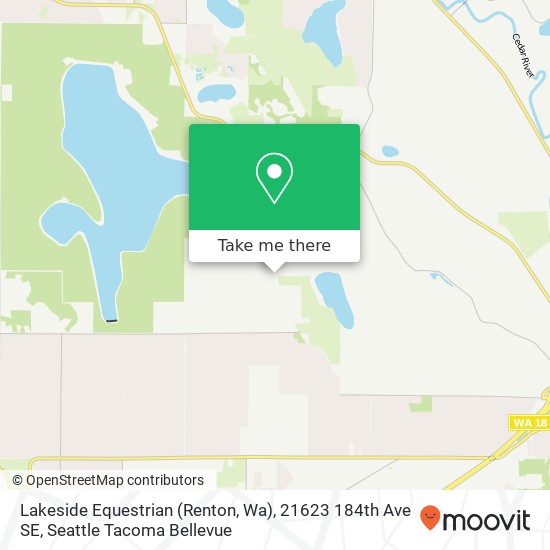 Mapa de Lakeside Equestrian (Renton, Wa), 21623 184th Ave SE