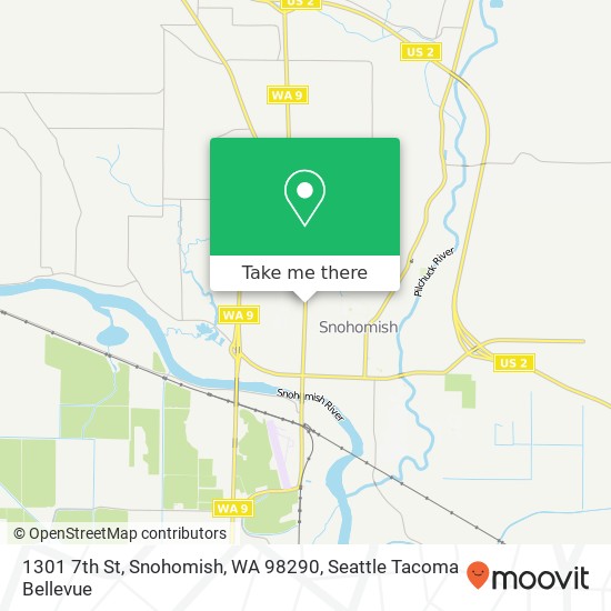 Mapa de 1301 7th St, Snohomish, WA 98290