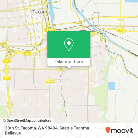 Mapa de 38th St, Tacoma, WA 98404