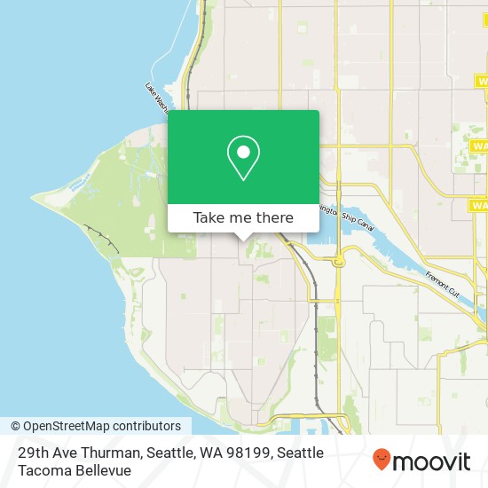 Mapa de 29th Ave Thurman, Seattle, WA 98199