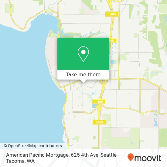 Mapa de American Pacific Mortgage, 625 4th Ave
