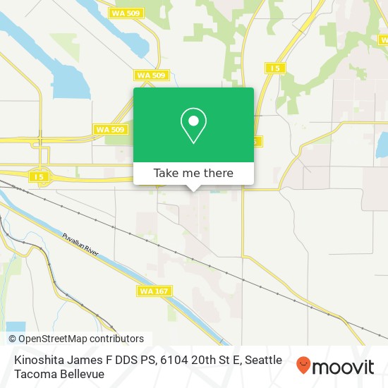 Kinoshita James F DDS PS, 6104 20th St E map