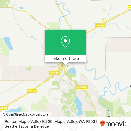 Mapa de Renton Maple Valley Rd SE, Maple Valley, WA 98038