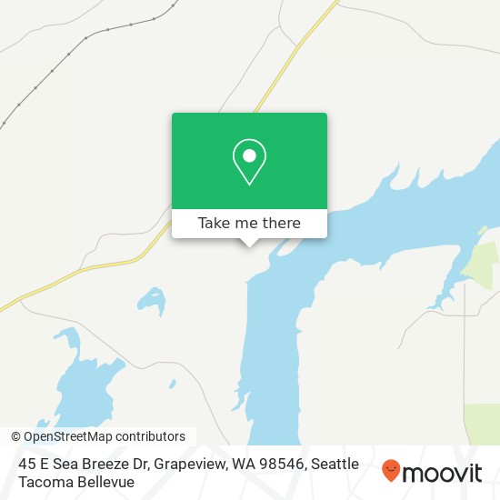 Mapa de 45 E Sea Breeze Dr, Grapeview, WA 98546