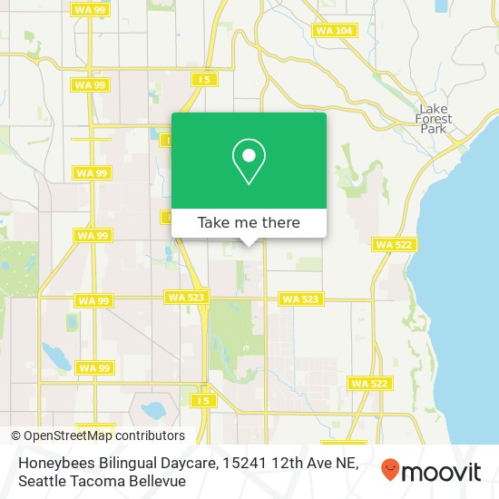 Mapa de Honeybees Bilingual Daycare, 15241 12th Ave NE