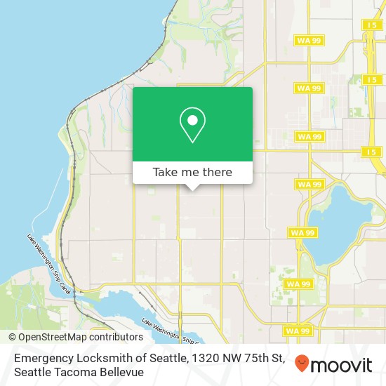 Emergency Locksmith of Seattle, 1320 NW 75th St map