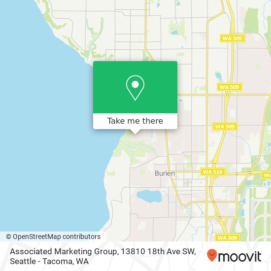 Associated Marketing Group, 13810 18th Ave SW map