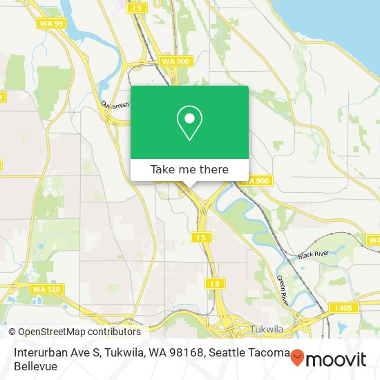 Interurban Ave S, Tukwila, WA 98168 map