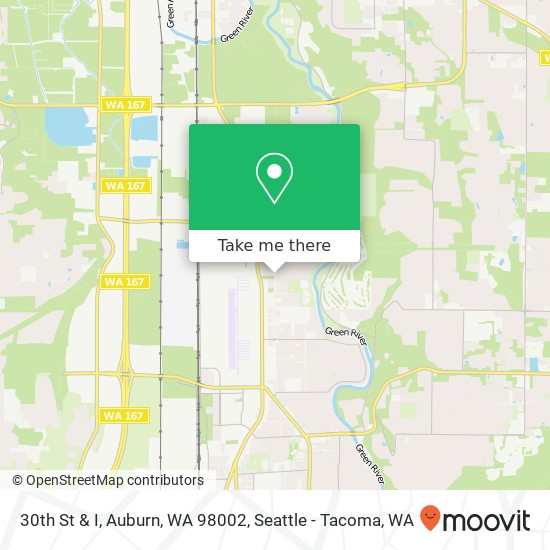 Mapa de 30th St & I, Auburn, WA 98002