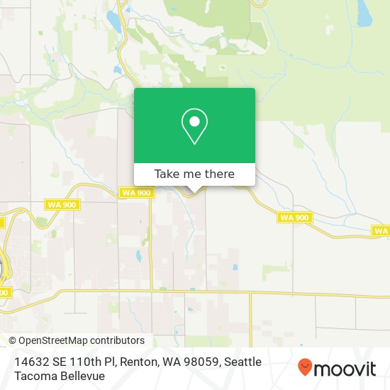 Mapa de 14632 SE 110th Pl, Renton, WA 98059