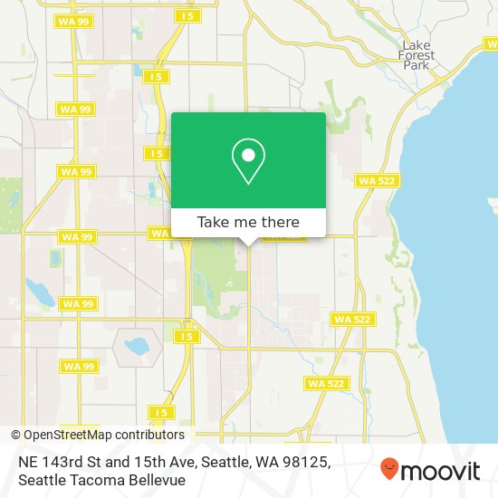 Mapa de NE 143rd St and 15th Ave, Seattle, WA 98125