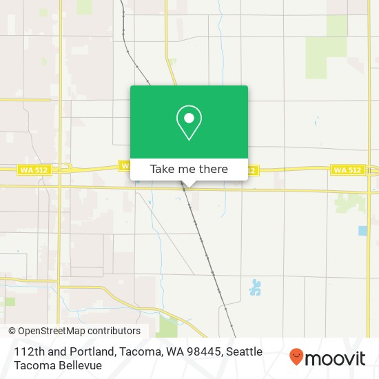 112th and Portland, Tacoma, WA 98445 map