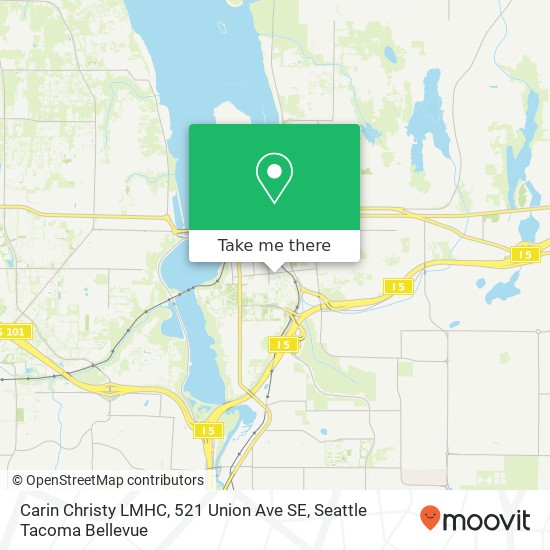 Mapa de Carin Christy LMHC, 521 Union Ave SE