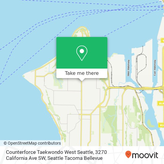 Mapa de Counterforce Taekwondo West Seattle, 3270 California Ave SW