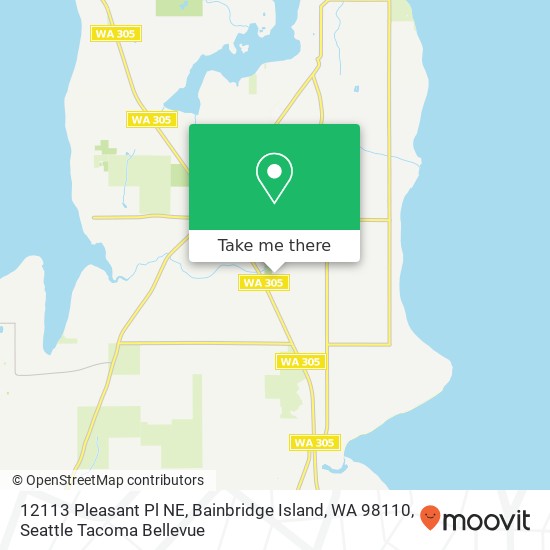 Mapa de 12113 Pleasant Pl NE, Bainbridge Island, WA 98110