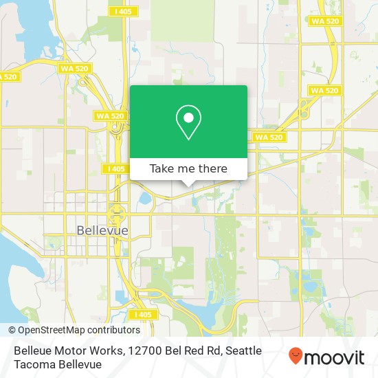 Mapa de Belleue Motor Works, 12700 Bel Red Rd