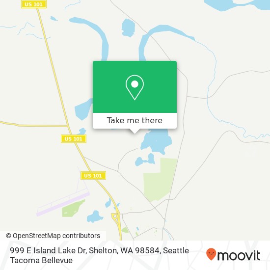 Mapa de 999 E Island Lake Dr, Shelton, WA 98584