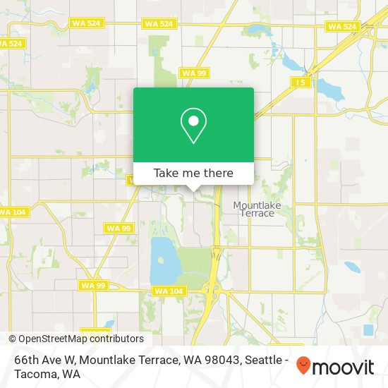 66th Ave W, Mountlake Terrace, WA 98043 map