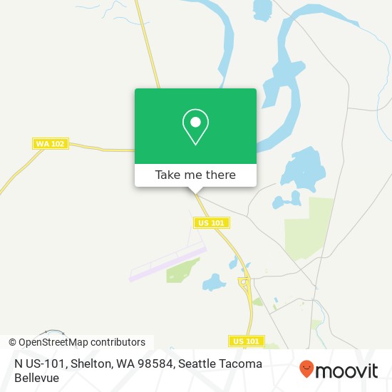Mapa de N US-101, Shelton, WA 98584