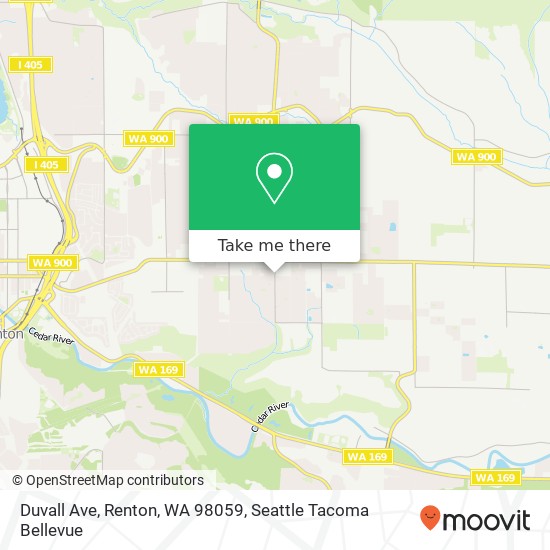 Mapa de Duvall Ave, Renton, WA 98059
