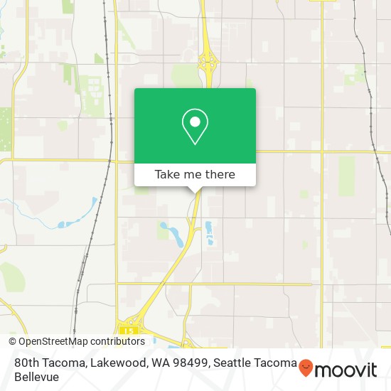 80th Tacoma, Lakewood, WA 98499 map