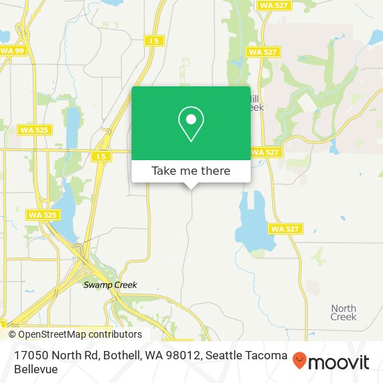 Mapa de 17050 North Rd, Bothell, WA 98012