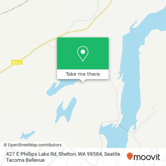 Mapa de 427 E Phillips Lake Rd, Shelton, WA 98584