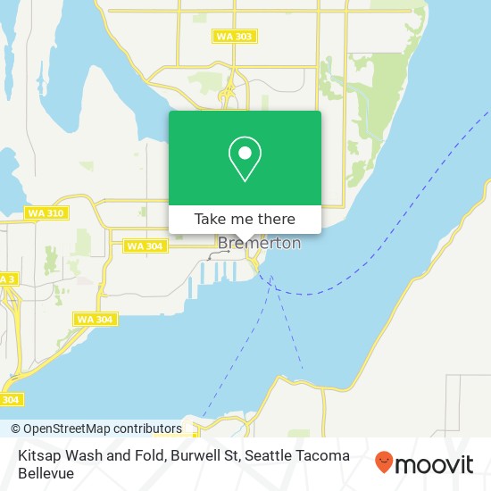 Kitsap Wash and Fold, Burwell St map