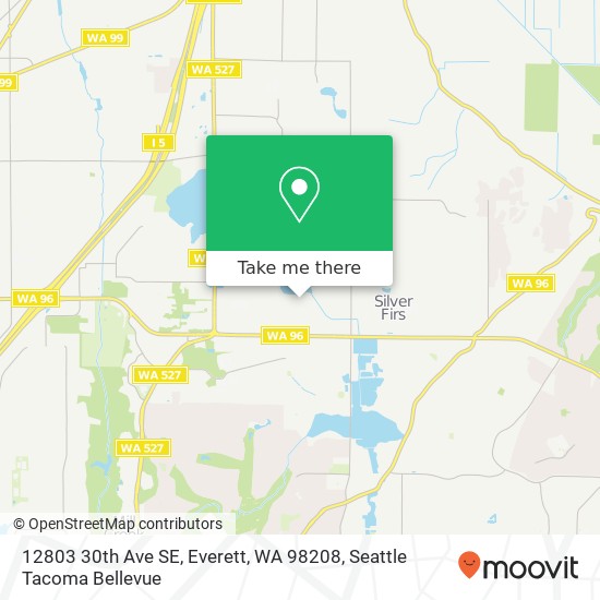 Mapa de 12803 30th Ave SE, Everett, WA 98208