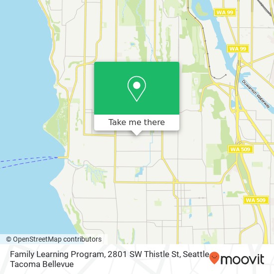 Mapa de Family Learning Program, 2801 SW Thistle St