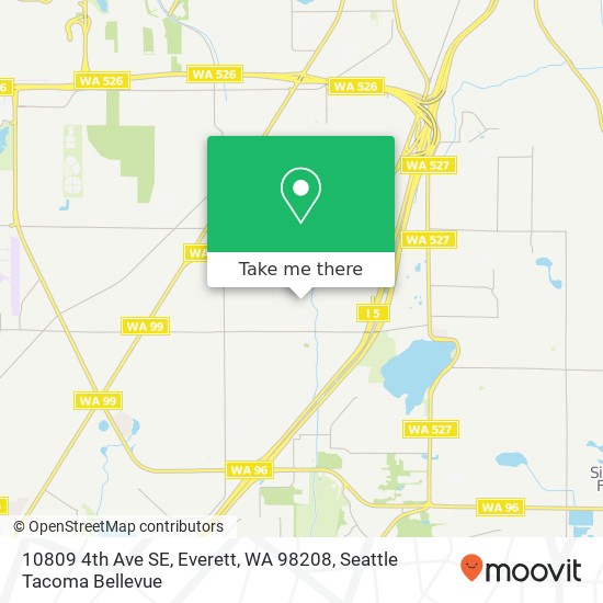 Mapa de 10809 4th Ave SE, Everett, WA 98208