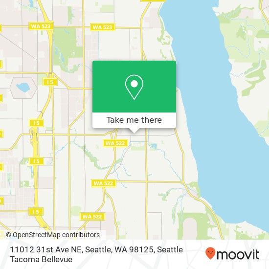 Mapa de 11012 31st Ave NE, Seattle, WA 98125