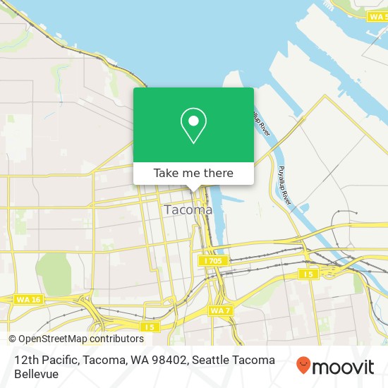 12th Pacific, Tacoma, WA 98402 map