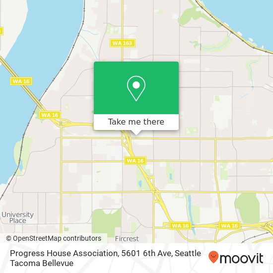 Progress House Association, 5601 6th Ave map