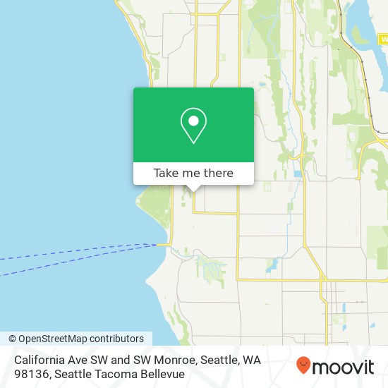 Mapa de California Ave SW and SW Monroe, Seattle, WA 98136