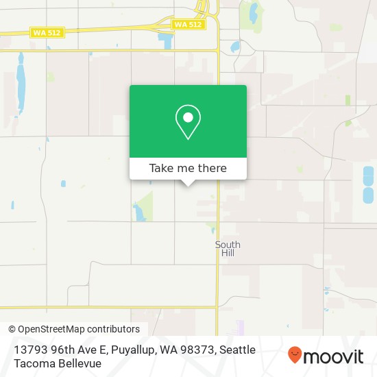 Mapa de 13793 96th Ave E, Puyallup, WA 98373